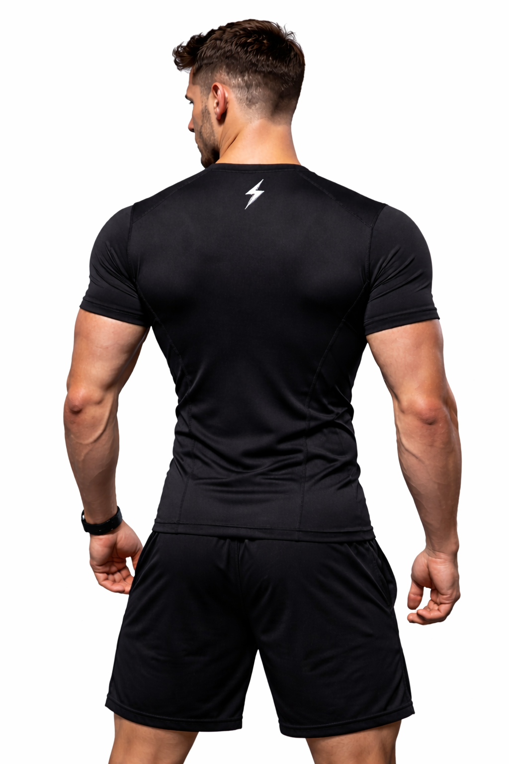 ZAP Erkek Siyah Compression Spor Tişört Slim Fit Fitness Gym T-Shirt