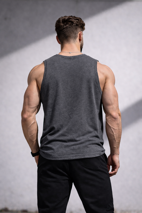 Erkek Gri Fitilli Spor Atlet Slim Fit Dar Kesim Nefes Alabilir Esnek Günlük & Fitness Atlet